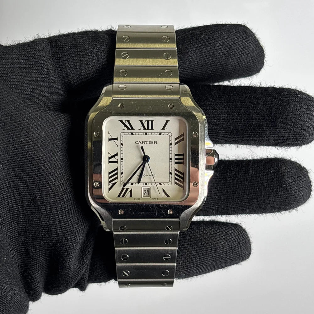 Santos 41mm White Dial