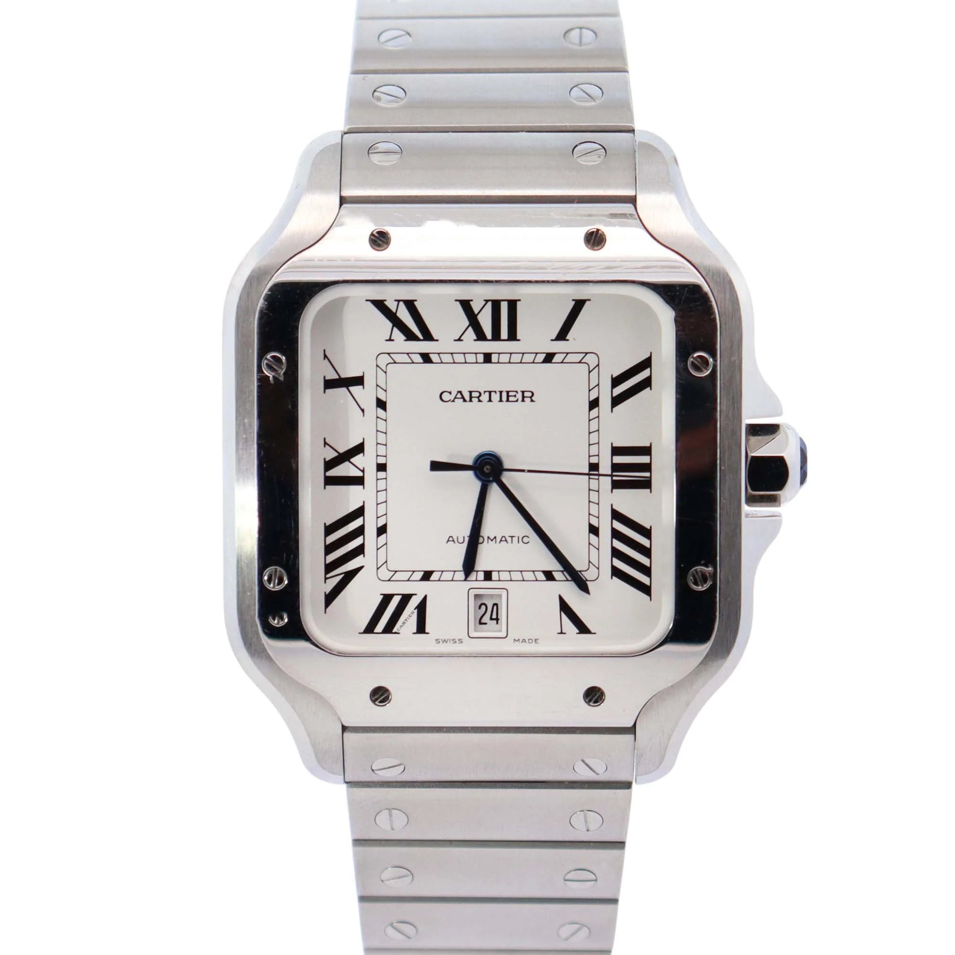 Santos 41mm White Dial